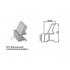 KR11 Вертикал. асимметр. проф. Венге структур. 5,5м (окутка)