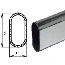 Штанга 3м О В А Л    (Труба) Cr толщина 0,8